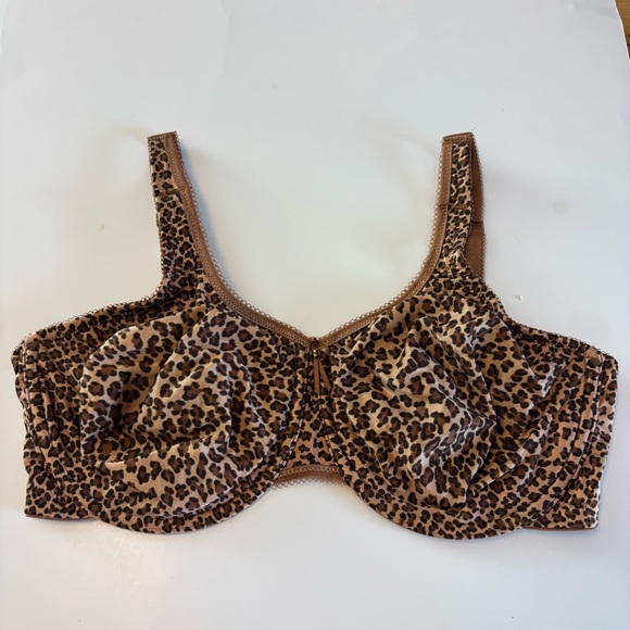 NWOT Wacoal Leopard Print Full Coverage Underwire Bra Size 36DDD Animal 36F - Picture 1 of 6